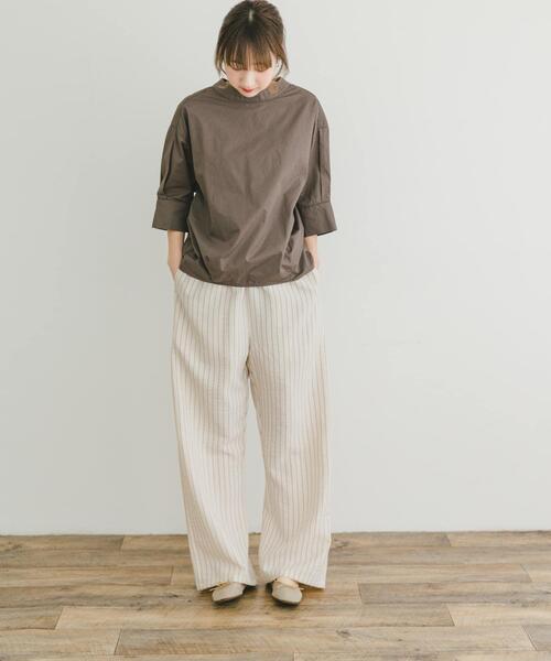 ITEMS URBANRESEARCH（アイテムズ アーバンリサーチ）の「5ブソデハイネックブラウス（シャツ/ブラウス・レディース・ブルー/チャコールグレー/ホワイト・FREE）」の19枚目の写真