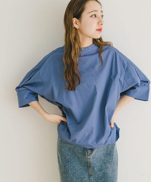 ITEMS URBANRESEARCH（アイテムズ アーバンリサーチ）の「5ブソデハイネックブラウス（シャツ/ブラウス・レディース・ブルー/チャコールグレー/ホワイト・FREE）」の5枚目の写真