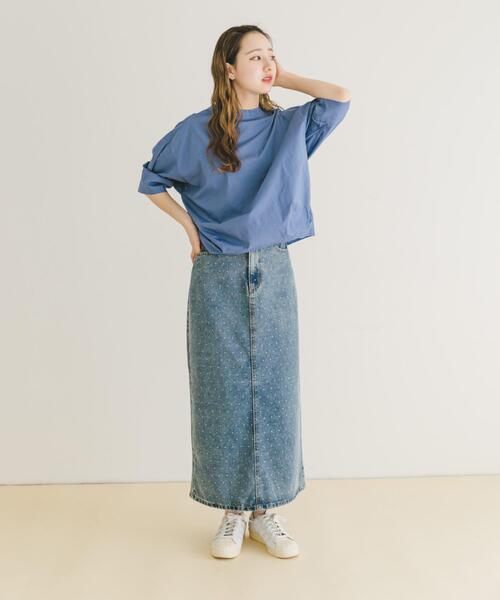 ITEMS URBANRESEARCH（アイテムズ アーバンリサーチ）の「5ブソデハイネックブラウス（シャツ/ブラウス・レディース・ブルー/チャコールグレー/ホワイト・FREE）」の6枚目の写真