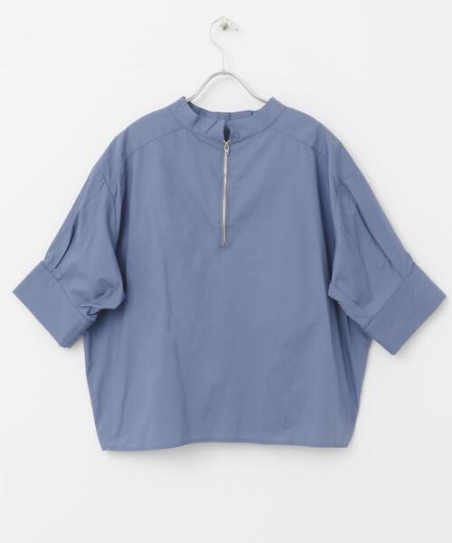 ITEMS URBANRESEARCH（アイテムズ アーバンリサーチ）の「5ブソデハイネックブラウス（シャツ/ブラウス・レディース・ブルー/チャコールグレー/ホワイト・FREE）」の8枚目の写真