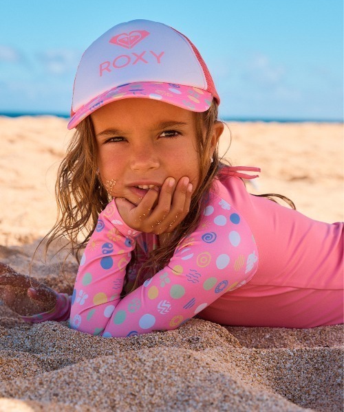 ROXY(ロキシー)の「SWEET EMOTIONS/ロキシーキッズキャップ(帽子)(キャップ・キッズ・ブルー/ピンク・FREE)」の1枚目の写真