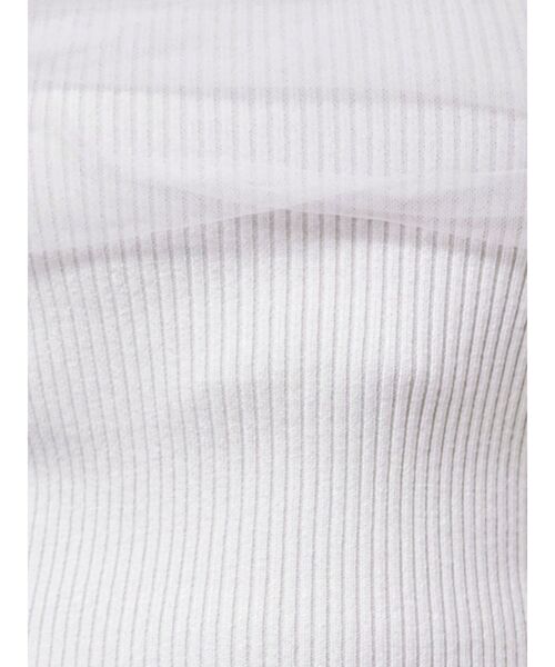 RESEXXY（リゼクシー）の「シアーコンビオフショルニット（ニット/セーター・レディース・ブラック/ホワイト/ブルー/ピンク・FREE）」の5枚目の写真