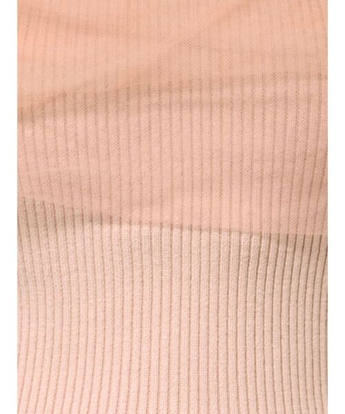 RESEXXY（リゼクシー）の「シアーコンビオフショルニット（ニット/セーター・レディース・ブラック/ホワイト/ブルー/ピンク・FREE）」の6枚目の写真