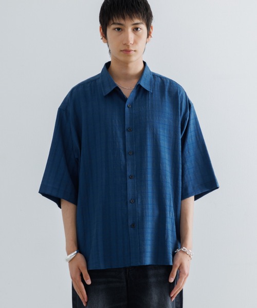 Check sheer HS shirt / チェックシアーハーフスリーブシャツ