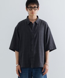 SINSS | Check sheer HS shirt / チェックシアーハーフスリーブシャツ(シャツ/ブラウス)