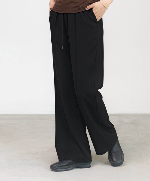 DECADE CLASSIC(ディケイド クラシック)の「【DECADE CLASSIC】ストレートドローストリングパンツ(スラックス・レディース・ブラック・MEDIUM/LARGE)」の4枚目の写真