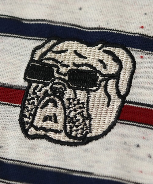 ブルドッグ刺繍ボーダーポロシャツ | ジムマスター（gym master
