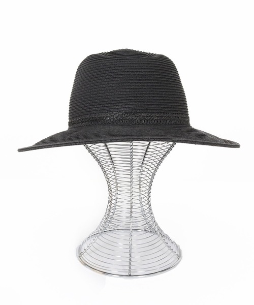 CAMBIO(カンビオ)の「mko12735-Long Brim Braid Hat ブレードハット(ハット・メンズ・ブラック/ベージュ・FREE)」の8枚目の写真