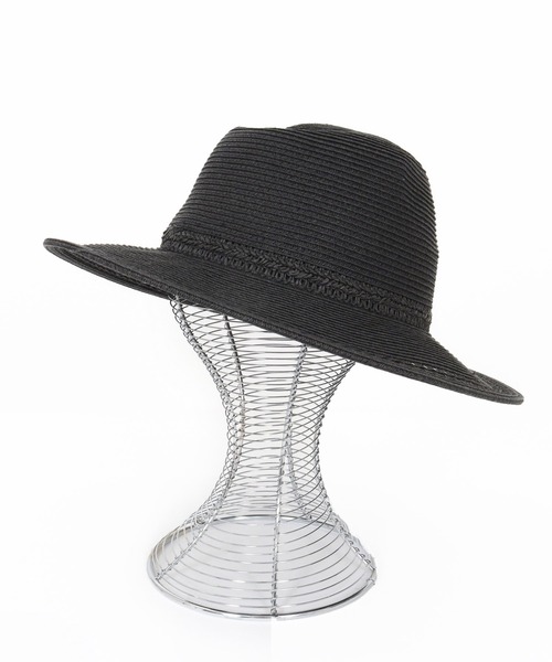 CAMBIO(カンビオ)の「mko12735-Long Brim Braid Hat ブレードハット(ハット・メンズ・ブラック/ベージュ・FREE)」の9枚目の写真
