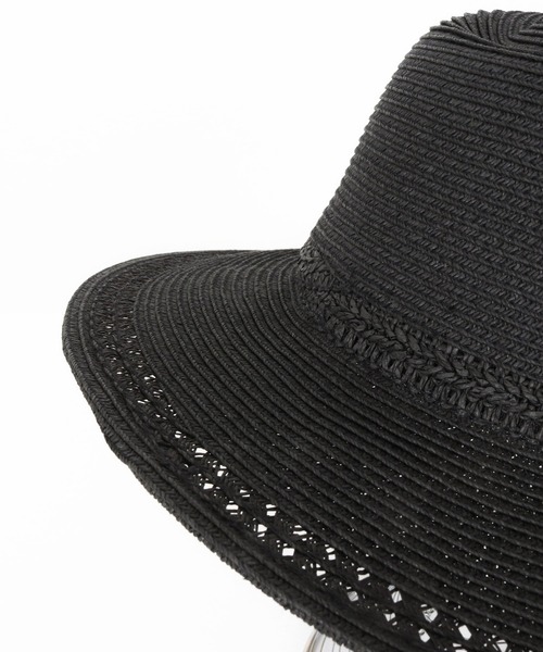 CAMBIO(カンビオ)の「mko12735-Long Brim Braid Hat ブレードハット(ハット・メンズ・ブラック/ベージュ・FREE)」の10枚目の写真