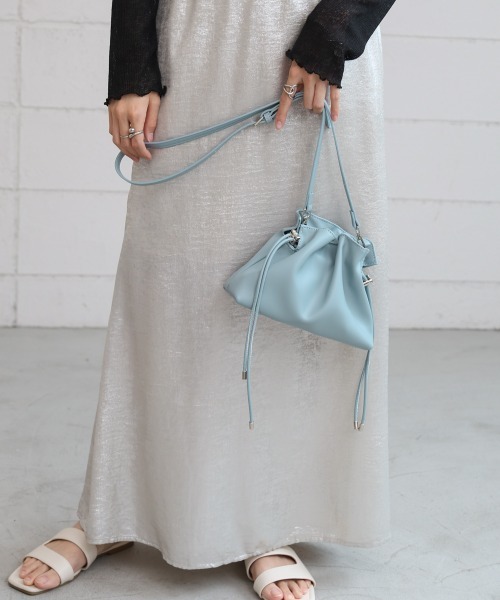 Bab（バブ）の「巾着ショルダーバッグ（ショルダーバッグ・レディース・ブラック/ベージュ/ブルー/オフホワイト・ONESIZE）」の22枚目の写真