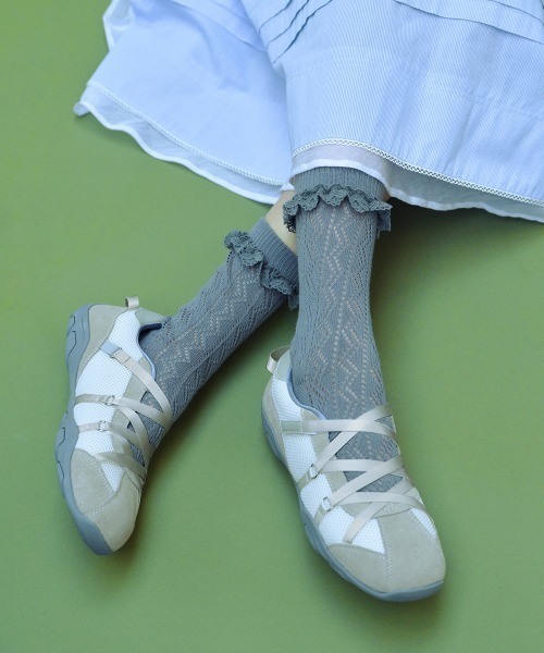 ROCKFISH WEATHERWEAR（ロックフィッシュウェザーウェア）の「ZANE X-STRAP SNEAKERS（スニーカー・レディース・ブラック/チャコール/ベージュ/シルバー・23.0cm/23.5cm/24.0cm/24.5cm/25.0cm）」の19枚目の写真