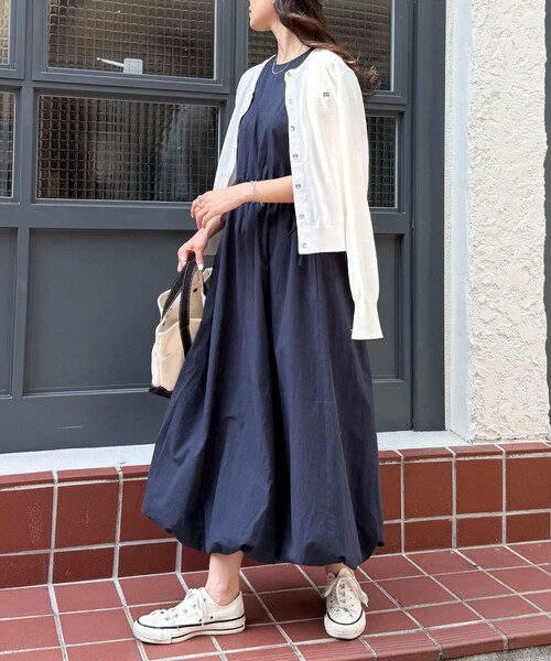 fredy emue（フレディエミュ）の「バルーンフレンチワンピース（ワンピース・レディース・サックスブルー/オフホワイト/ネイビー・38/36）」の17枚目の写真