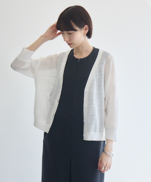 Paradise Picnic（パラダイスピクニック）の「バックラインメッシュカーデ（カーディガン/ボレロ・レディース・ブルー/ホワイト/グリーン・FREE）」の13枚目の写真