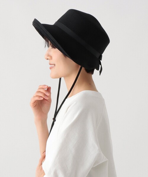 Afternoon Tea（アフタヌーンティー）の「洗える小ツバUVハット（ハット・レディース・ライトブラウン/ブラック/アイボリー・ONE SIZE）」の3枚目の写真
