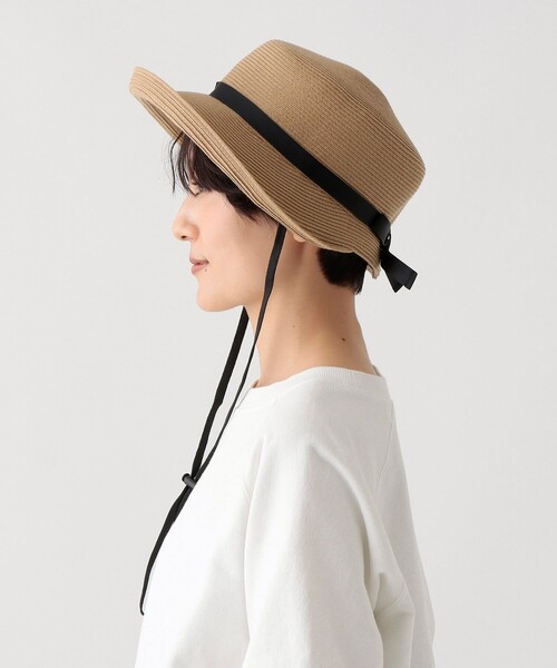 Afternoon Tea（アフタヌーンティー）の「洗える小ツバUVハット（ハット・レディース・ライトブラウン/ブラック/アイボリー・ONE SIZE）」の5枚目の写真