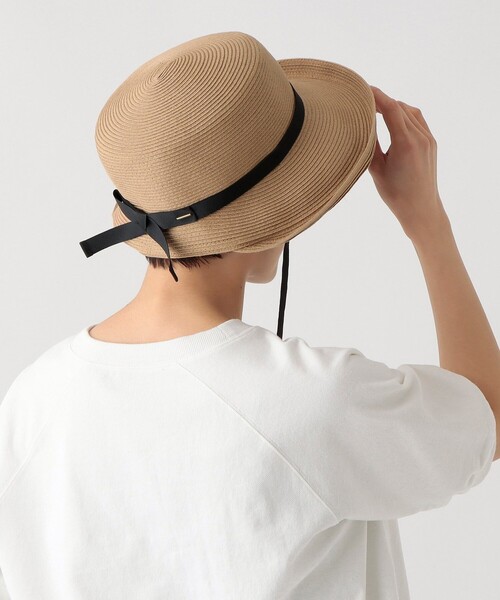 Afternoon Tea（アフタヌーンティー）の「洗える小ツバUVハット（ハット・レディース・ライトブラウン/ブラック/アイボリー・ONE SIZE）」の6枚目の写真