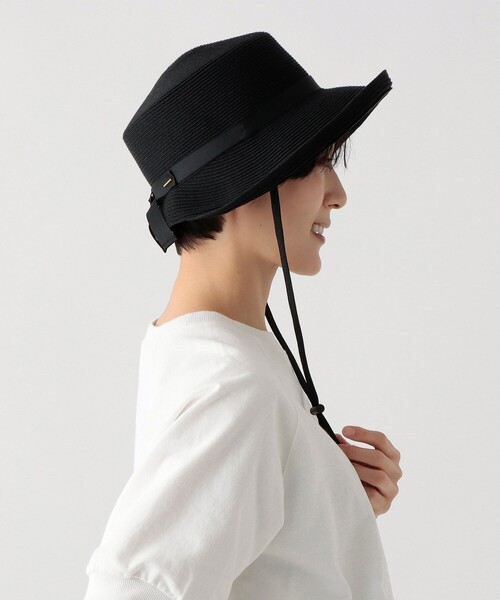 Afternoon Tea（アフタヌーンティー）の「洗える小ツバUVハット（ハット・レディース・ライトブラウン/ブラック/アイボリー・ONE SIZE）」の8枚目の写真