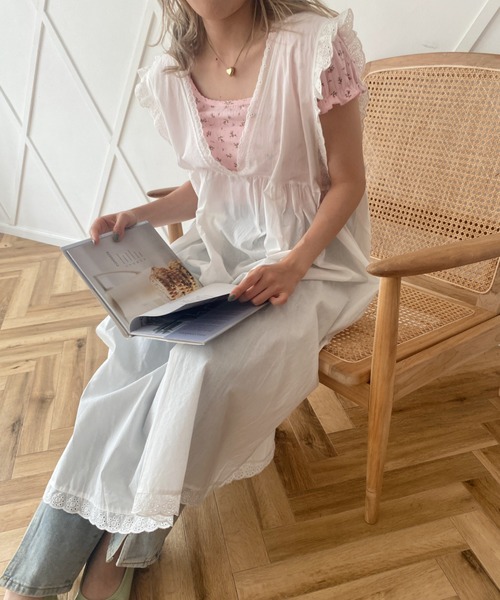 SOLLON.(ソルロン)の「小花柄パフスリーブTOPS(Tシャツ/カットソー・レディース・ピンク系その他/ホワイト系その他・FREE)」の18枚目の写真