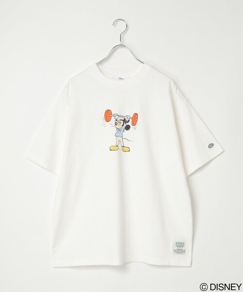 DISCUS ATHLETIC（ディスカス　アスレチック）の「DISCUS ATHLETIC × ミッキーマウスTシャツ（Tシャツ/カットソー・レディース・ホワイト/オフホワイト/ナチュラル/ブラック/ブラウン系その他/チャコール・M/L）」の12枚目の写真