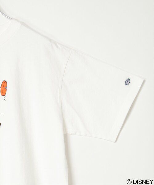 DISCUS ATHLETIC（ディスカス　アスレチック）の「DISCUS ATHLETIC × ミッキーマウスTシャツ（Tシャツ/カットソー・レディース・ホワイト/オフホワイト/ナチュラル/ブラック/ブラウン系その他/チャコール・M/L）」の7枚目の写真