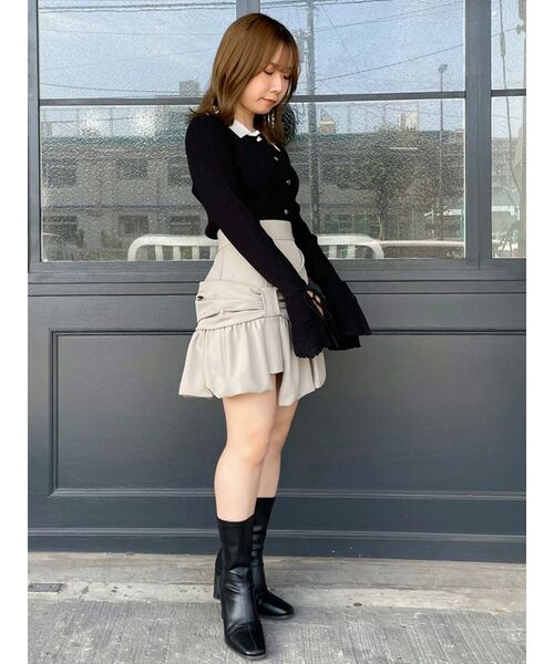 dazzlin（ダズリン）の「ナナメリボンミニスカート（スカート・レディース・グレー/ベージュ/ブラック・MEDIUM/SMALL）」の19枚目の写真