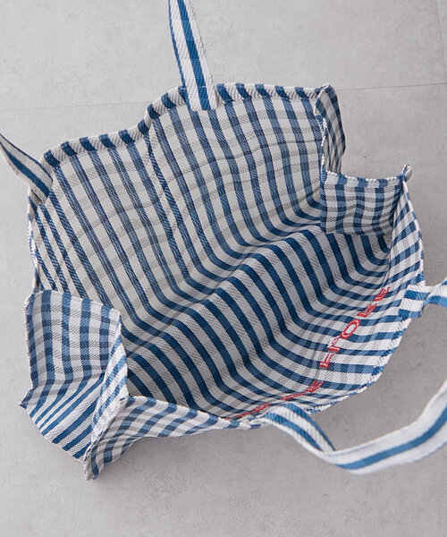 mystic（ミスティック）の「ギンガムロゴBAG（トートバッグ・レディース・ブルー/レッド・ONE SIZE）」の4枚目の写真