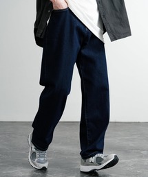 ストレッチデニム・ツイルワイドテーパードパンツ
