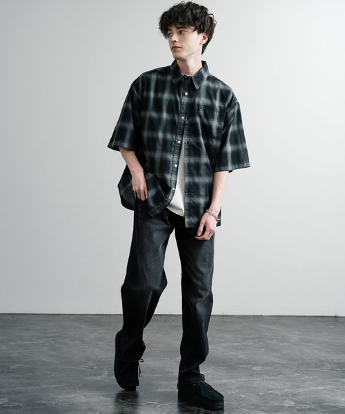 Rocky Monroe(ロッキーモンロー)の「ストレッチデニム・ツイルワイドテーパードパンツ(デニムパンツ・メンズ・ブルー/チャコールグレー/ブラック系1/ブラック系/インディゴブルー/ベージュ/ブラック/カーキ/ノンウォッシュ・L/XL/M)」の16枚目の写真