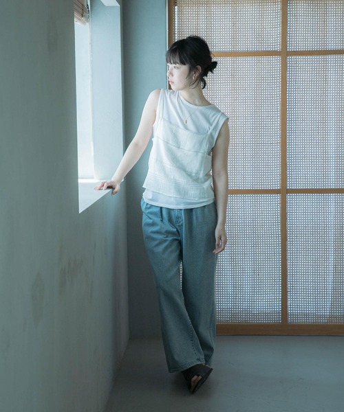 URBAN RESEARCH DOORS（アーバンリサーチドアーズ）の「『別注』olu’ment×DOORS　コットンモス刺繍キャミソール（キャミソール・レディース・アイボリー・ONE）」の8枚目の写真