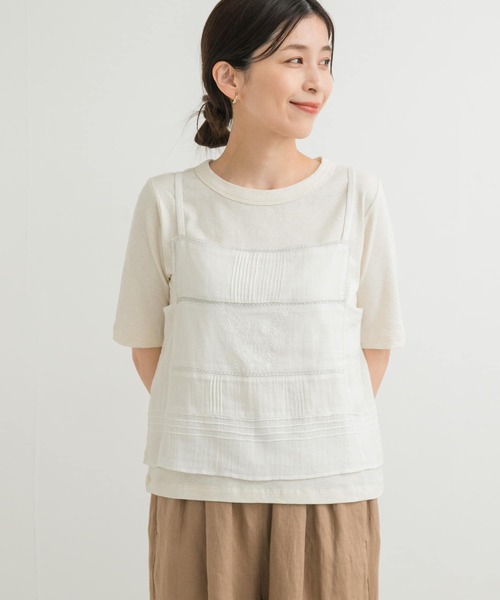 URBAN RESEARCH DOORS（アーバンリサーチドアーズ）の「『別注』olu’ment×DOORS　コットンモス刺繍キャミソール（キャミソール・レディース・アイボリー・ONE）」の10枚目の写真