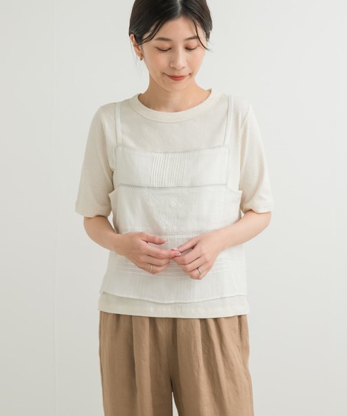 URBAN RESEARCH DOORS（アーバンリサーチドアーズ）の「『別注』olu’ment×DOORS　コットンモス刺繍キャミソール（キャミソール・レディース・アイボリー・ONE）」の11枚目の写真