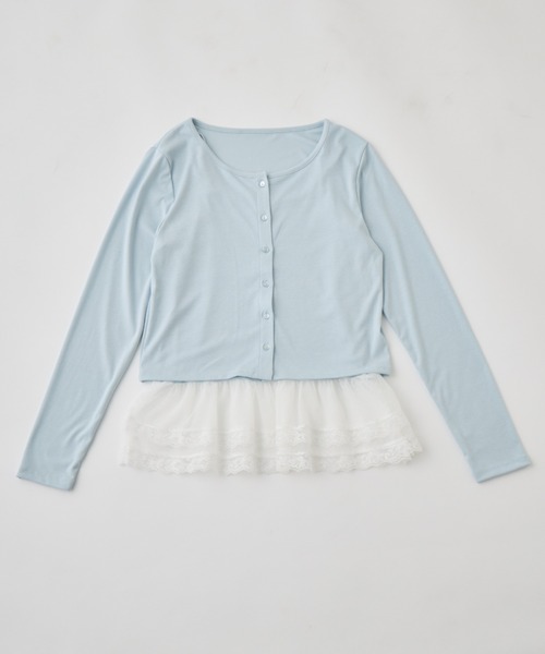 OLIVE des OLIVE（オリーブデオリーブ）の「【SETアイテム/着回し】レースキャミ×カーデ　アンサンブル（カーディガン/ボレロ・レディース・トップグレー/サックスブルー/オフホワイト・FREE）」の18枚目の写真