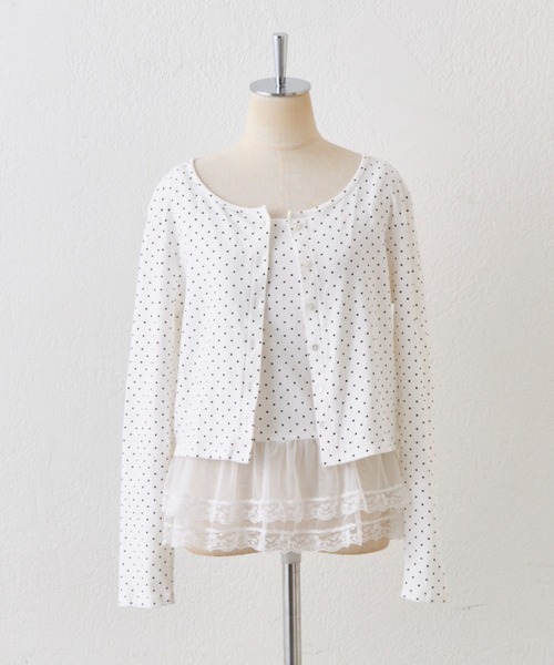 OLIVE des OLIVE（オリーブデオリーブ）の「【SETアイテム/着回し】レースキャミ×カーデ　アンサンブル（カーディガン/ボレロ・レディース・トップグレー/サックスブルー/オフホワイト・FREE）」の16枚目の写真