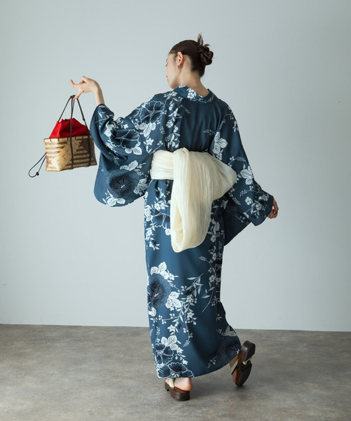 浴衣3点セットワンピース(変織紅梅)（浴衣）｜SENSE OF PLACE by