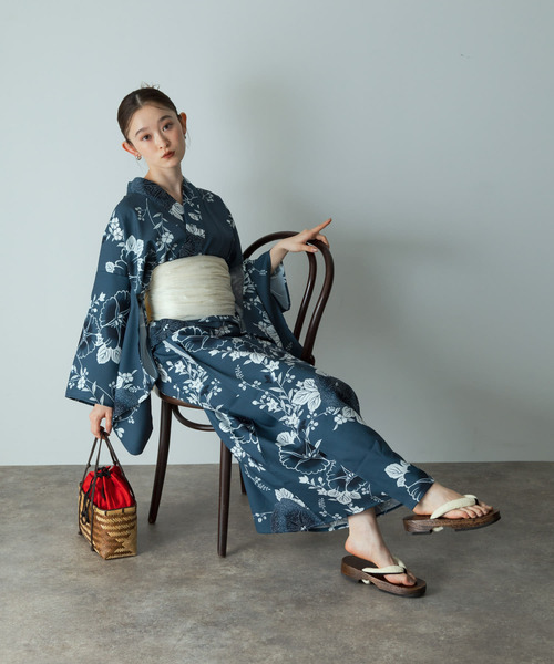 浴衣3点セットワンピース(変織紅梅)（浴衣）｜SENSE OF PLACE by