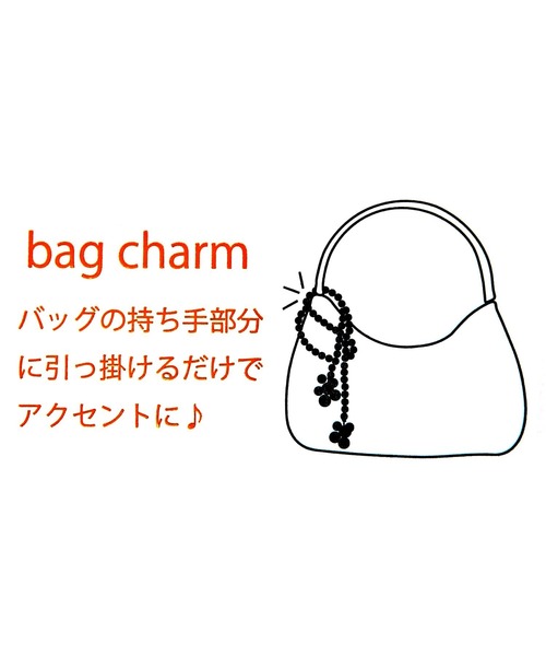 studio CLIP(スタディオクリップ)の「パール結びチャーム(チャーム・レディース・その他2/ホワイト/ブラック・FREE)」の6枚目の写真