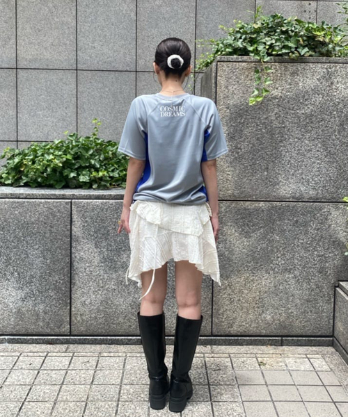 OBEY(オベイ)の「【OBEY / オベイ】 PLAZA ACTIVE TOP 131080369-25U(Tシャツ/カットソー・レディース・チャコールグレー/ブラック・SMALL/MEDIUM)」の8枚目の写真