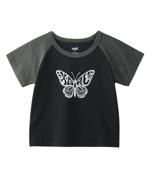 X-girl(エックスガール)の「GLITTER BUTTERFLY RAGLAN S/S BABY TEE(Tシャツ/カットソー・レディース・ブラック/ホワイト/ベージュ・S/M)」の12枚目の写真