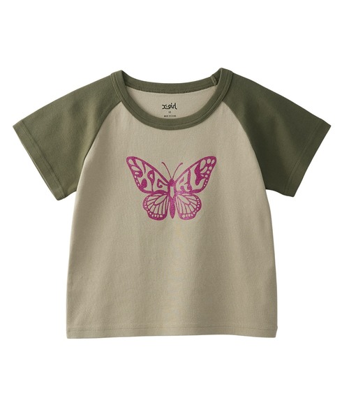 X-girl(エックスガール)の「GLITTER BUTTERFLY RAGLAN S/S BABY TEE(Tシャツ/カットソー・レディース・ブラック/ホワイト/ベージュ・S/M)」の13枚目の写真