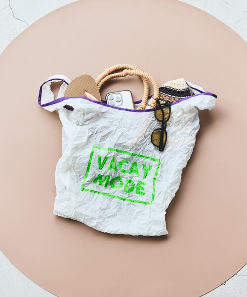 FREAK'S STORE（フリークスストア）の「【Beach & Festival】シワ加工エコバッグ（エコバッグ/サブバッグ・メンズ・グリーン/パープル・ONE SIZE）」の11枚目の写真