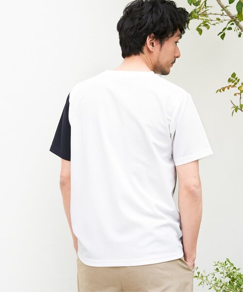 ikka(イッカ)の「【接触冷感/吸水速乾】マルチファンクション縦切り替えTシャツ(Tシャツ/カットソー・メンズ・ネイビー/ベージュ/ホワイト/ブラック・M/L/XL/S)」の6枚目の写真