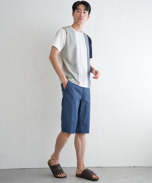 ikka(イッカ)の「【接触冷感/吸水速乾】マルチファンクション縦切り替えTシャツ(Tシャツ/カットソー・メンズ・ネイビー/ベージュ/ホワイト/ブラック・M/L/XL/S)」の13枚目の写真