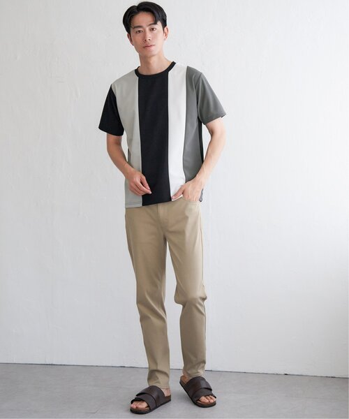 ikka(イッカ)の「【接触冷感/吸水速乾】マルチファンクション縦切り替えTシャツ(Tシャツ/カットソー・メンズ・ネイビー/ベージュ/ホワイト/ブラック・M/L/XL/S)」の15枚目の写真