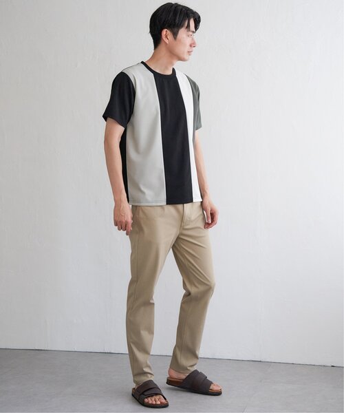 ikka(イッカ)の「【接触冷感/吸水速乾】マルチファンクション縦切り替えTシャツ(Tシャツ/カットソー・メンズ・ネイビー/ベージュ/ホワイト/ブラック・M/L/XL/S)」の16枚目の写真