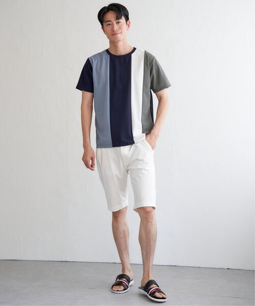 ikka(イッカ)の「【接触冷感/吸水速乾】マルチファンクション縦切り替えTシャツ(Tシャツ/カットソー・メンズ・ネイビー/ベージュ/ホワイト/ブラック・M/L/XL/S)」の18枚目の写真