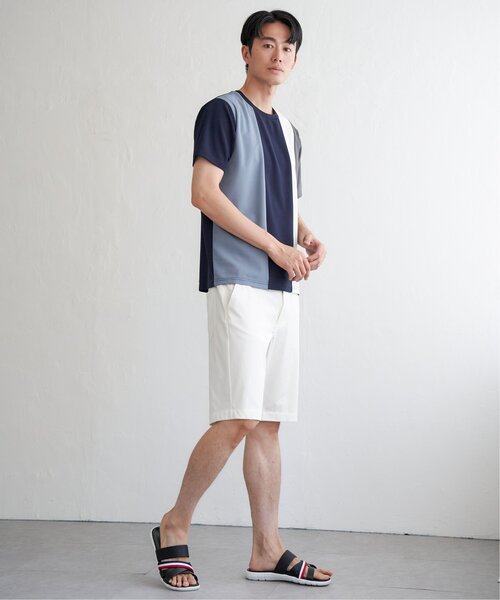 ikka(イッカ)の「【接触冷感/吸水速乾】マルチファンクション縦切り替えTシャツ(Tシャツ/カットソー・メンズ・ネイビー/ベージュ/ホワイト/ブラック・M/L/XL/S)」の19枚目の写真
