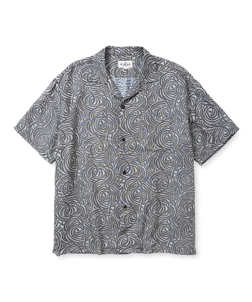 CALEE（キャリー）の「SPIRAL JACQUARD CHAMBRAY S/S SH（シャツ/ブラウス・メンズ・ブラック×グレー・MEDIUM/LARGE/X-LARGE）」の2枚目の写真