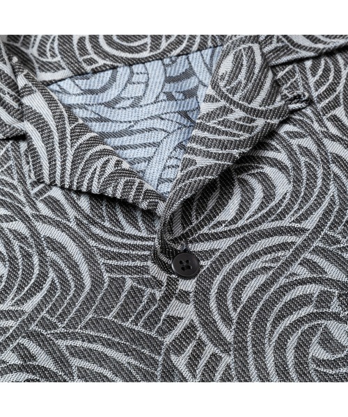 CALEE（キャリー）の「SPIRAL JACQUARD CHAMBRAY S/S SH（シャツ/ブラウス・メンズ・ブラック×グレー・MEDIUM/LARGE/X-LARGE）」の5枚目の写真
