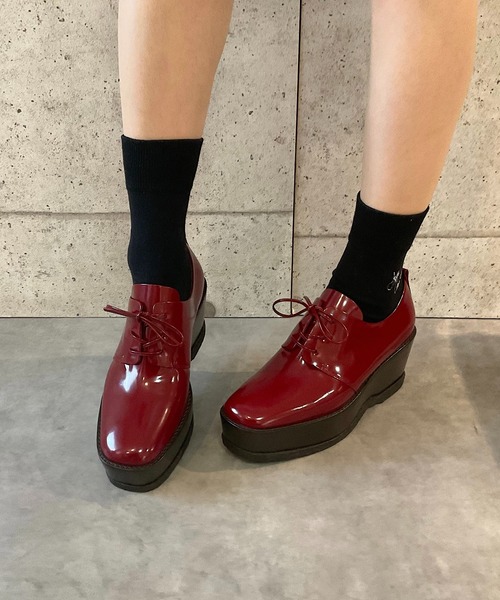 Jeffrey Campbell(ジェフリーキャンベル)の「厚底レースアップシューズ(ドレスシューズ・レディース・ブラック/レッド・35/36/37/38/39)」の16枚目の写真